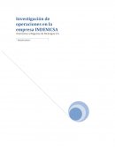Investigación de operaciones en la empresa INDENICSA