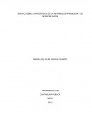 ENSAYO SOBRE LA IMPORTANCIA DE LA INFORMACION FINANCIERA Y SU INTERPRETACION