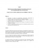 PROGRAMA DE PROCEDIMIENTOS OPERACIONALES ESTANDARIZADOS DE SANITIZACIÓN