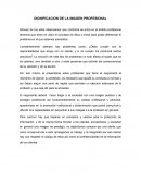 DIGNIFICACION DE LA IMAGEN PROFESIONAL