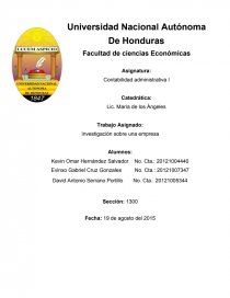 INVESTIGACION SOBRE UNA EMPRESA. Página 1