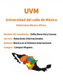 México en el Sistema Internacional Relaciones con África