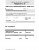 FORMATO PARA LA INSCRIPCIÓN DE MONOGRAFÍAS DE INVESTIGACIÓN