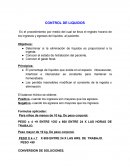 Actividades de líquidos