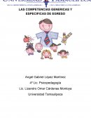 LAS COMPETENCIAS GENERICAS Y ESPECIFICAS DE EGRESO