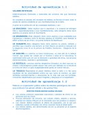 Actividades de aprendizaje. Valores estéticos