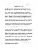 Política educativa de los Organismos internaciones.