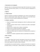 Denominación de la investigación