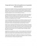 Ensayo del tercer informe de gobierno en el apartado Macroeconómico.