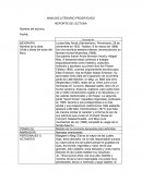 ANALISIS LITERARIO PROSIFICADO REPORTE DE LECTURA