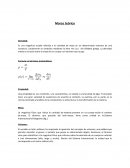 Densidad. Formula en términos matemáticos