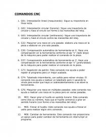 COMANDOS CNC. Página 1