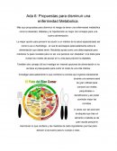 Propuestas para prevenir una enfermedad Metabólica