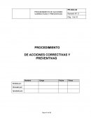 Procedimiento acciones correctivas