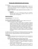 LA Protección administrativa del menor