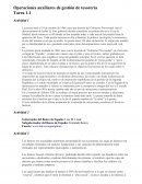 Operaciones auxiliares de gestion de tesoreria