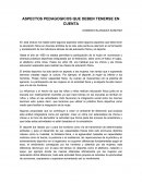 ASPECTOS PEDAGOGICOS QUE DEBEN TENERSE EN CUENTA