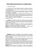 TRASTORNOS INFANTILES DE LA ALIMENTACIÓN