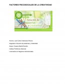 FACTORES PSICOSOCIALES DE LA CREATIVIDAD