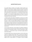 Igualdad/ Equidad de genero