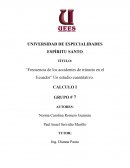 Frecuencia de los accidentes de tránsito en el Ecuador