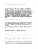 LECTURA: CALCULO MENTAL EN LA ESCUELA PRIMARIA