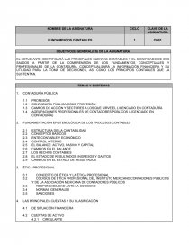 EL ESTUDIANTE IDENTIFICARÁ LAS PRINCIPALES CUENTAS CONTABLES Y EL SIGNIFICADO DE SUS SALDOS A PARTIR DE LA COMPRENSIÓN DE LOS FUNDAMENTOS CONCEPTUALES. Página 1