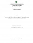 El nivel financiero influye en las ganancias y pérdida de la empresa