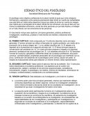 CÓDIGO ÉTICO DEL PSICÓLOGO Sociedad Mexicana de Psicología