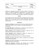 Actividades del proceso de control de producto