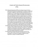 MAXIMATO Creación del Partido Nacional Revolucionario