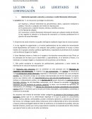 LECCION 6. LAS LIBERTADES DE COMUNICACIÓN