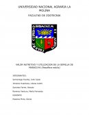 VALOR NUTRITIVO Y UTILIZACION DE LA SEMILLA DE MARACUYA (Passiflora edulis)