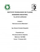 Taller de liderazgo: “Estructura de los Materiales”