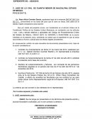 Escrito de desistimiento de embargo