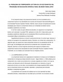 El problema de la comprensión lectora