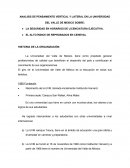 ANALISIS DE PENSAMIENTO VERTICAL Y LATERAL EN LA UNIVERSIDAD DEL VALLE DE MEXICO