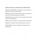 ESTRUCTURA DE LA PROPUESTA DE INNOVACIÓN
