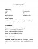 Informe psicologico. Antecedentes mórbidos