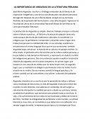 Arguedas y su importancia en la literatura