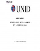 Valores en lo personal