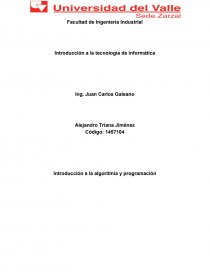 Introducción a la algoritmia y programación. Página 1