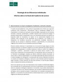 Psicología de las Diferencias Individuales Informe sobre el artículo del Cuaderno de Lectura