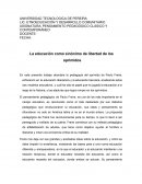 PENSAMIENTO PEDAGÓGICO CLÁSICO Y CONTEMPORÁNEO