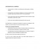 ANTECEDENTES DE LA EMPRESA COCA-COLA