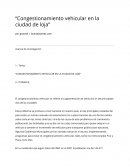 Congestionamiento vehicular en la ciudad de Loja