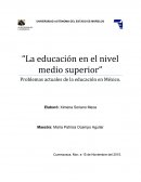 Ensayo sobre la Educación en el nivel medio superior
