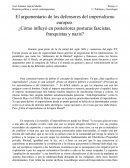 El argumentario de los defensores del imperialismo europeo. ¿Cómo influyó en posteriores posturas fascistas, franquistas y nazis?