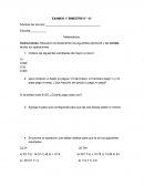 Examen bimestral de matemticas del 6°