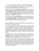 Ensayo Herramientas y Recursos utilizados en la Creación de Páginas WEB